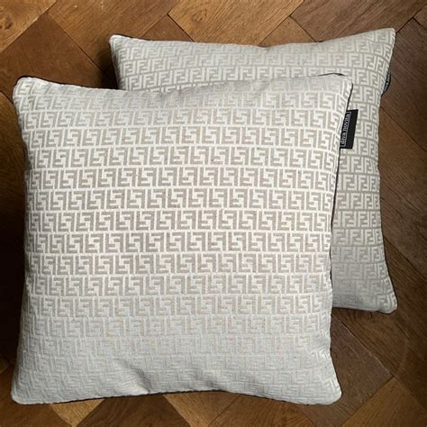 fendi pillow covers|Fendi linen fabric.